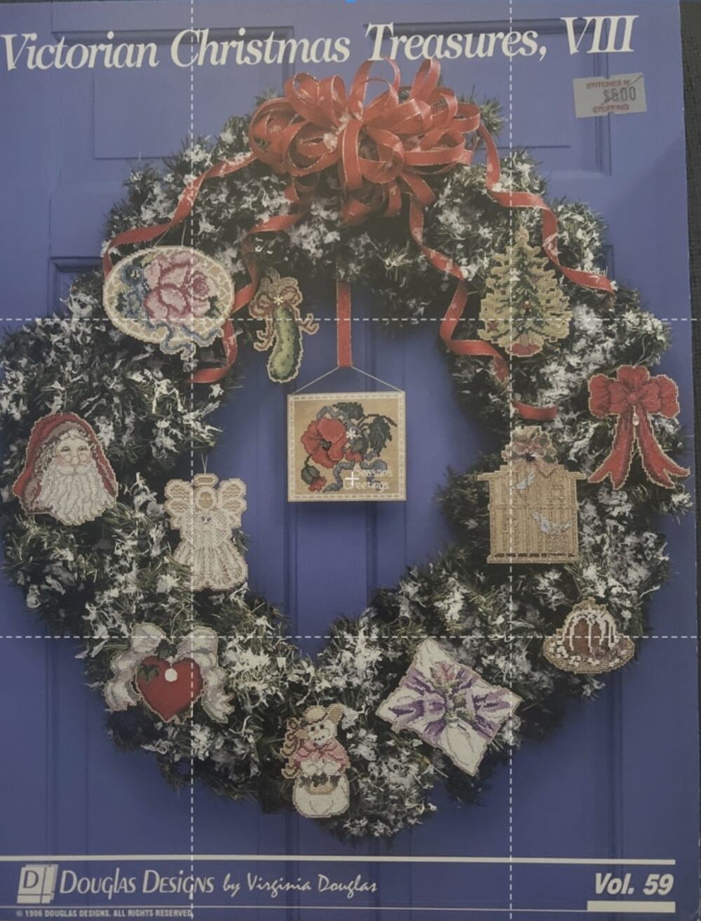 HTF Victorian Christmas Treasures VIII 1992 Douglas Designs Cross Stitch Chart 5